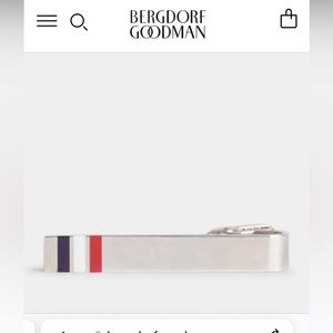 Thom Browne NWT silver long tie bar